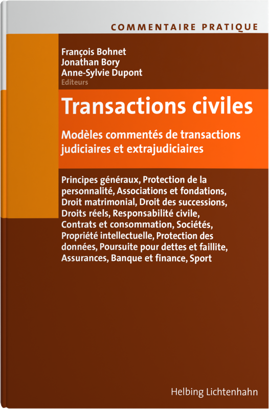 Nouveauté - Transactions civiles